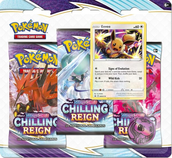 Pokémon SS6 - Chilling Reign - 3 Booster Blister Eevee