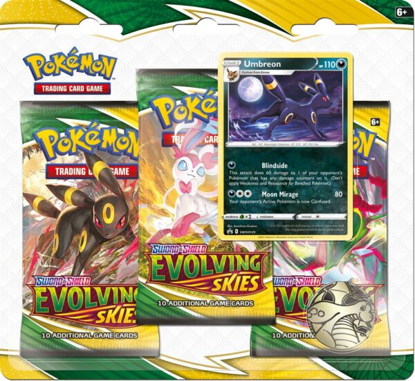 SS7 Evolving Skies - 3 Booster Blister - Umbreon