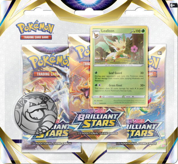 Pokémon SS9 - Brilliant Stars - 3 Booster Blister Leafeon