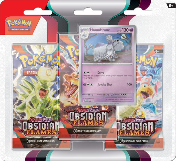 Pokémon SV3 - Obsidian Flames - 3 Booster Blister Houndstone